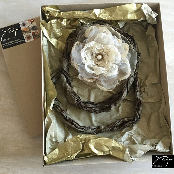 'Swan Lake' - Flower Brooch No.28