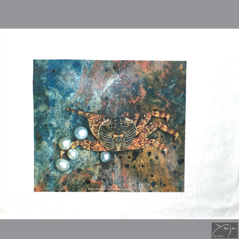'Broome Pearls & Crab' - Tea Towel No.1