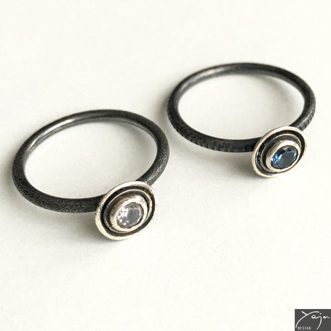 Silver & Zircon Ring No.8