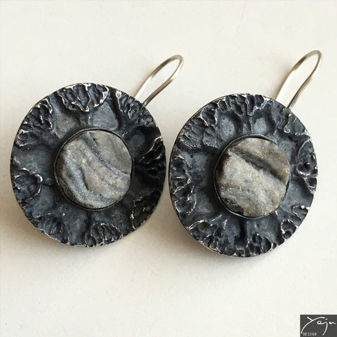 Silver & Chalcedony Earrings No.1